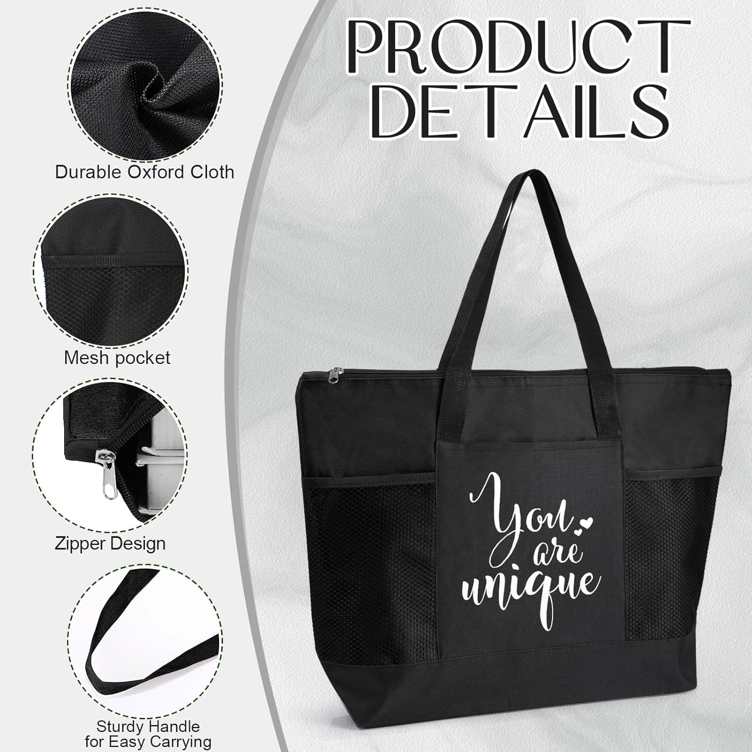 6 Pcs Thank You Tote Bags Bulk for Women, Valentine Office Employee Appreciation Gifts for Teachers, Coworkers, Nurses - Image 4