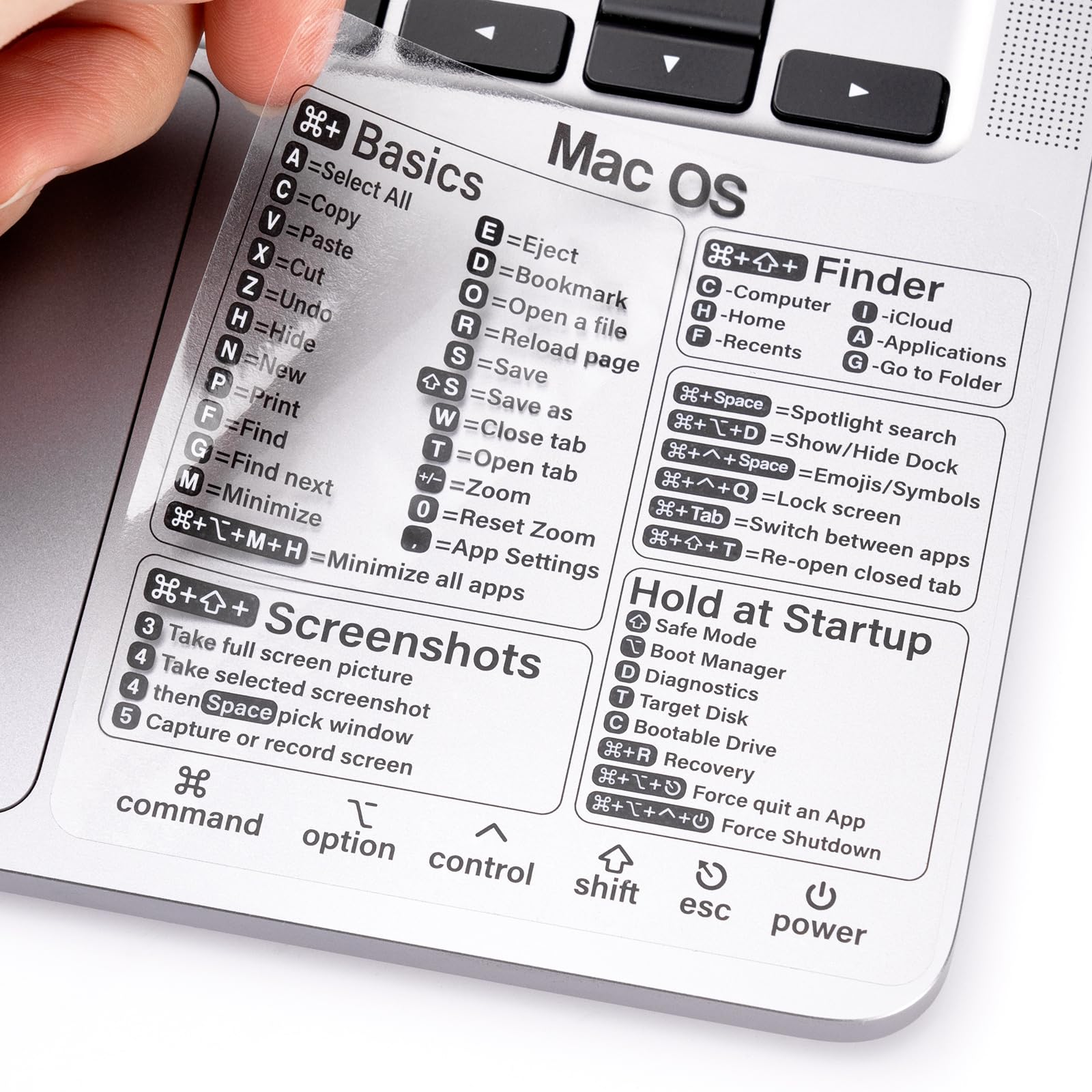 Amazon.com: hokhik® 鍵盤快捷鍵貼紙,適用於Mac OS (2 入) : 其他產品