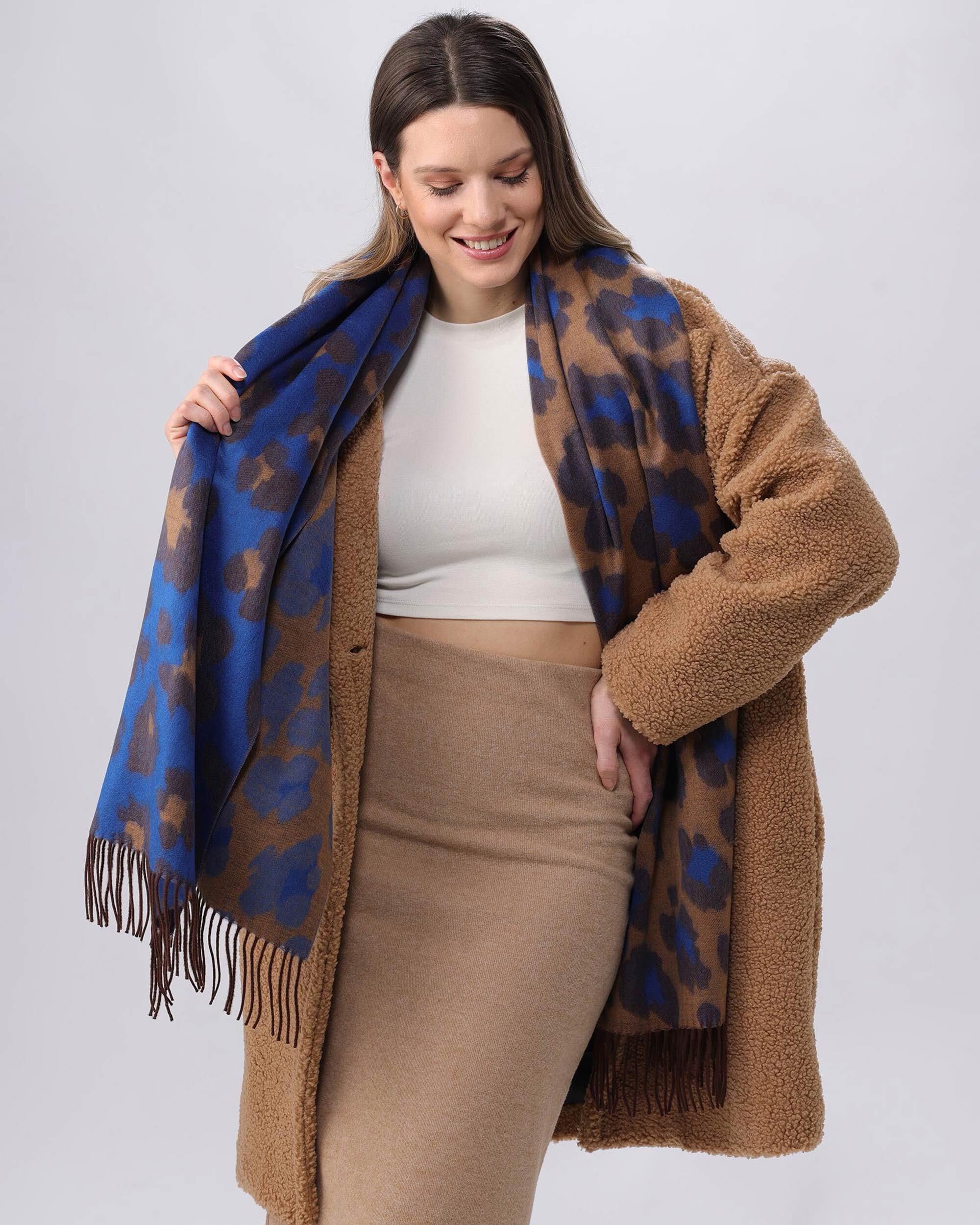 FRAAS Cashmink Bufanda en estilo animal - 56 x 200 cm - Fabricada en Alemania para mujer