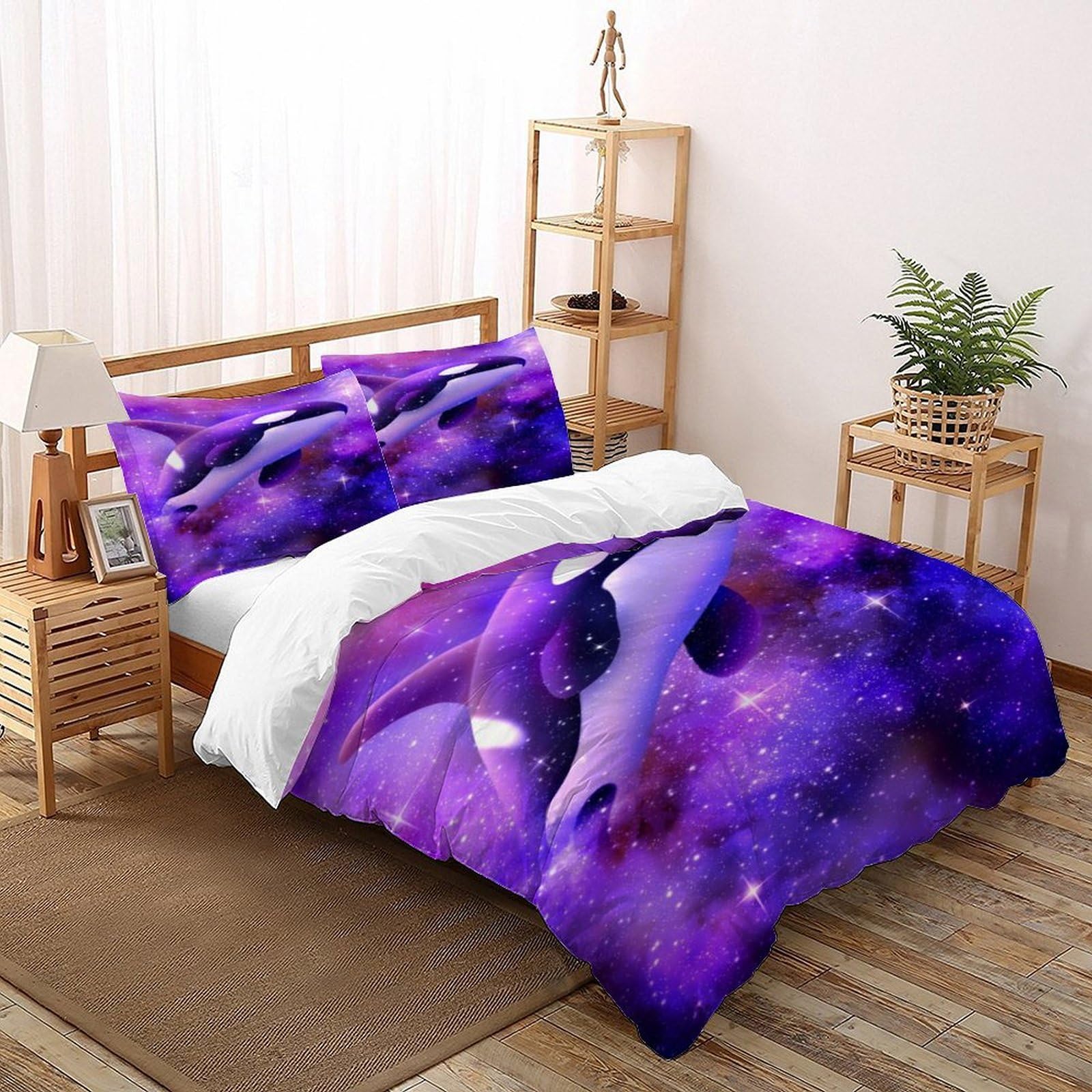 Housse de couette 3 pièces Étoilery Sky en microfibre haut de gamme