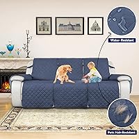 Vista 21 de PureFit Fundas de sofá reversibles resistentes al agua para sofá reclinable de 3 asientos, funda antideslizante para sofá de 3 cojines, protector