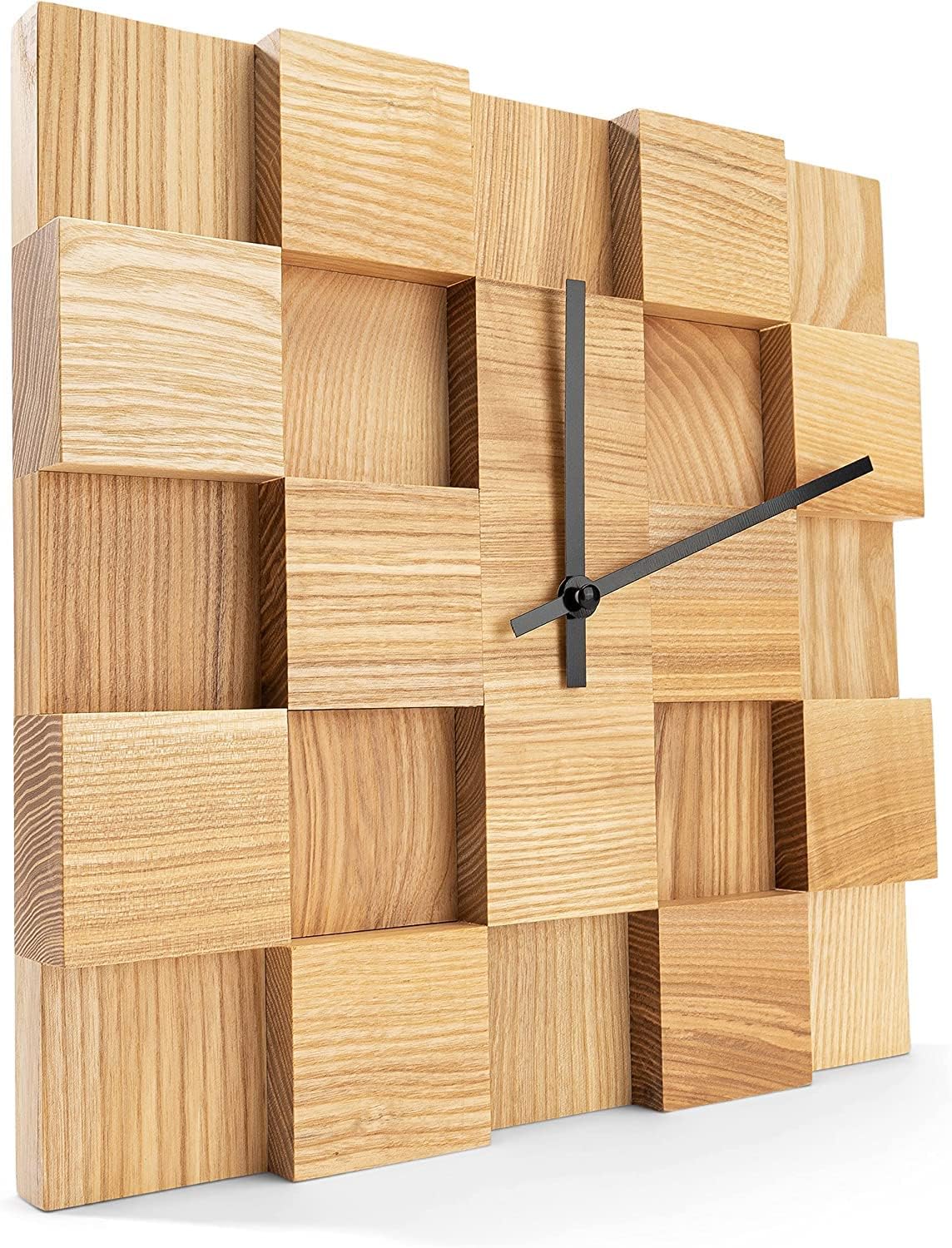 Reloj de pared de fresno