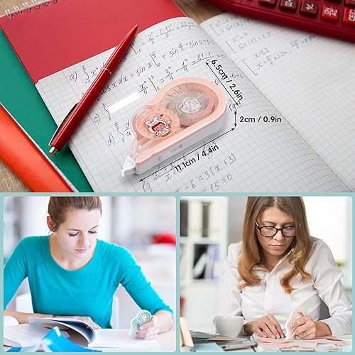 Miniatura 6 de DYOOSER Cinta de corrección blanca, paquete de 3 cintas blancas rectracbles, 49.2 ft x 0.197 in, resistente a la luz, resistente a la decoloración