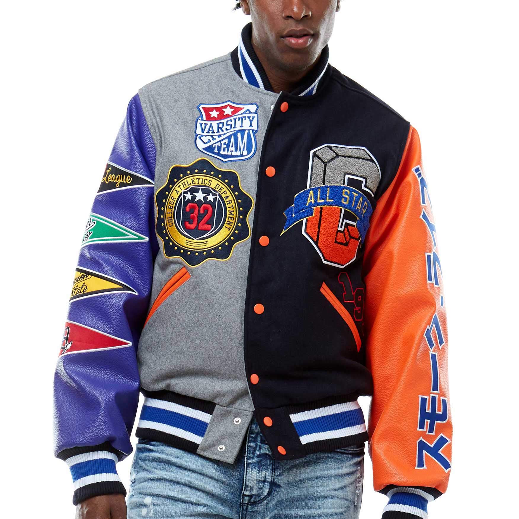 Smoke rise unisex fashion wool varsity jacket Clearance