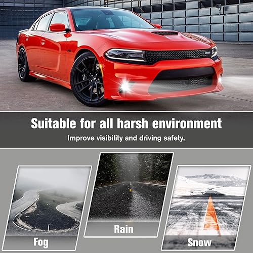Miniatura 3 de Juego de luces antiniebla para Dodge Charger y Chrysler 300 2015-2019  Jeep Grand Cherokee 2014-2016  Chrysler Pacifica 2017-2020, luz antiniebla