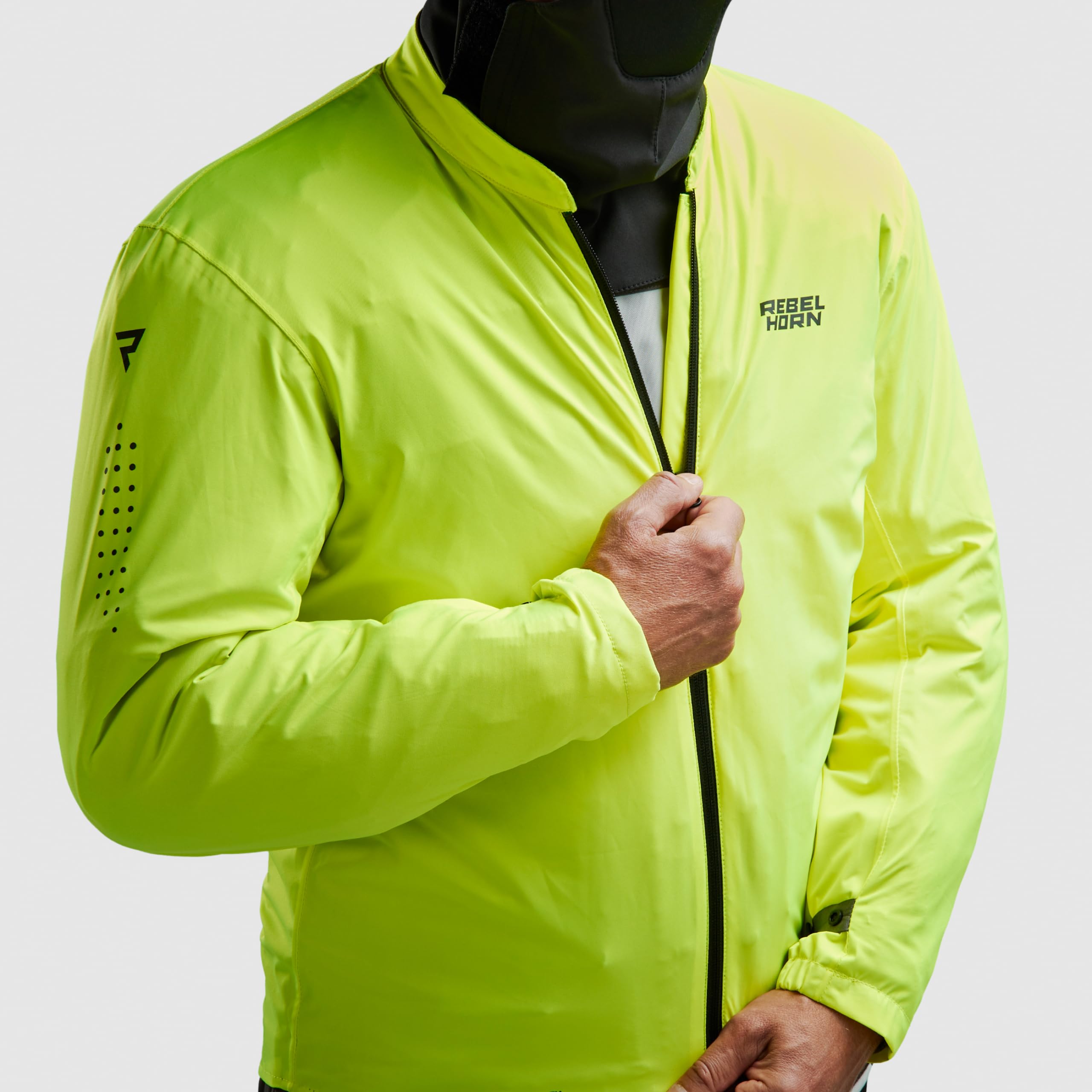 REBELHORN HydraShield PRO membrana In& Out | Tekstylia | Wodoszczelność do 18 000 mm H2O | Oddychalność 9000 g/m²/24 h | Elementy odblaskowe | Kompaktowe przechowywanie | rozmiary do 3XL