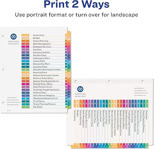 Miniatura 3 de Avery Índice, divisores de contenido, 26 pestalas (11125)