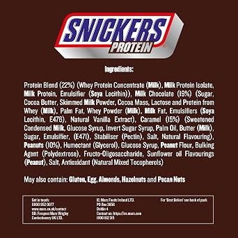 Snickers Chocolate Protein Bars, Peanut Butter, Caramel & Milk Chocolate Bulk Box, 18 x 47g, Ideal for Gift, Snacks or Hamper