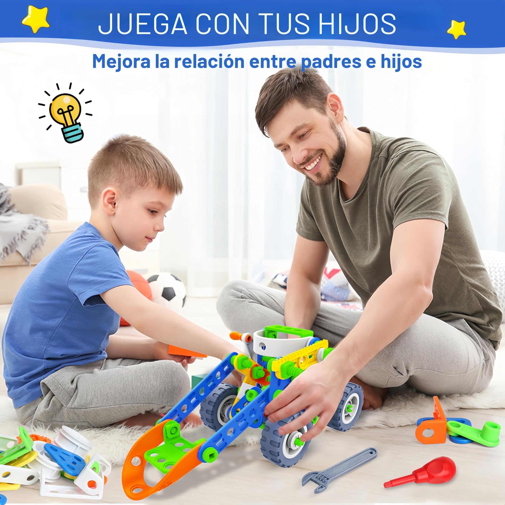 MOONTOY 12-en-1 Bloques de Construcción Juguetes para Niños de 4 5 6 7 8 Años y Mayores, 152 PCS Juguetes Educativos, Juego construccion Regalo de Juguete para Niños y Niñas 5 6 7 8 9 10 11 12 Años