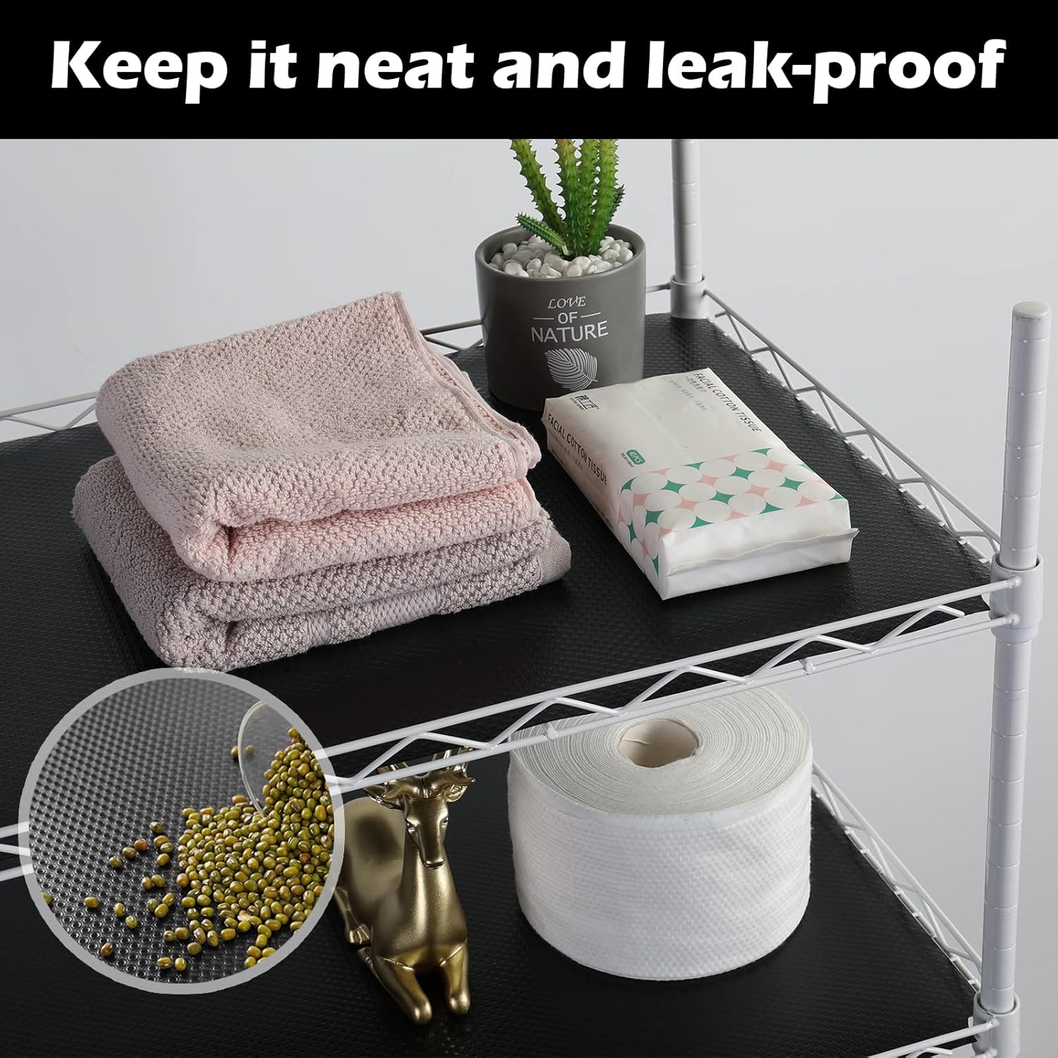 15-in Wide Thick Shelf Liner: Easy Cutting Black Waterproof Pantry Shelves Liner - Multi-Size 15" W x 196" L Small Plastic Cabinet Mat for Shoe Rack