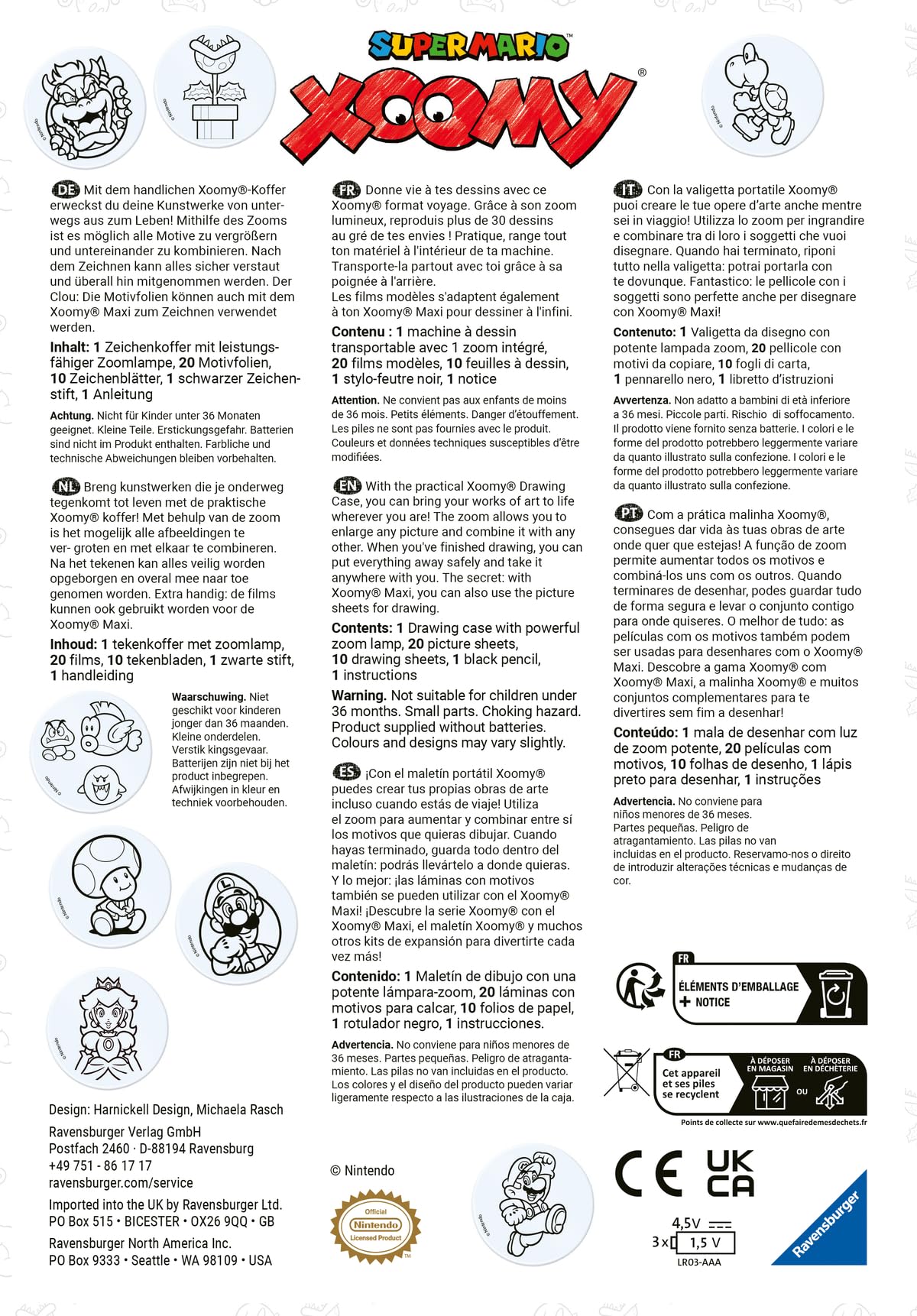 Ravensburger Xoomy Super Mario Dessin Loisir créatif Dès 6 Ans