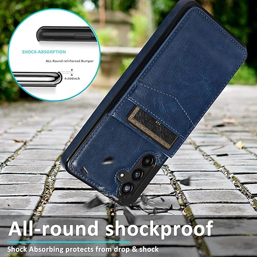 Miniatura 7 de Asuwish Funda de teléfono para Samsung Galaxy A13 5G con protector de pantalla de vidrio templado, soporte para tarjetas de crédito, soporte de