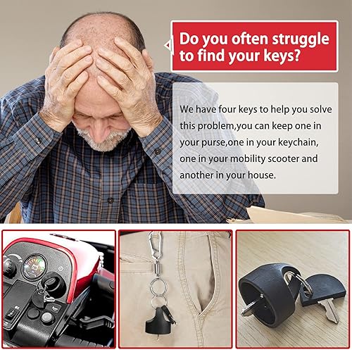 Miniatura 4 de GREHUA Interruptor de encendido y llave de fácil extracción compatible con Pride Victory GoGo Elite Traveller Zero Turn Legend - Silla de ruedas