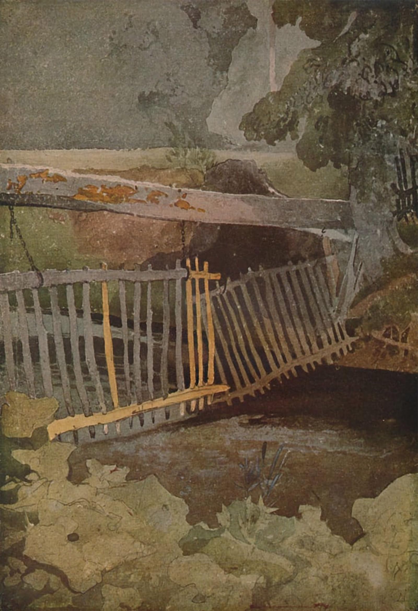 SERENDIPITP Aesthetic Poster Photo Wall Print Retro Picture the Drop Gate Duncombe Park by Sell Cotman Modern Wall Artwork for Home Decor 60x90cm