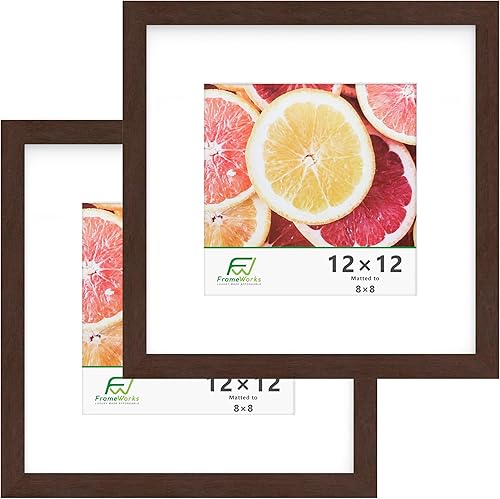 Vista 58 de FrameWorks Marcos de fotos clásicos de madera de 12 x 16 a 8 x 12 pulgadas con vidrio templado, roble dorado, paquete de 6