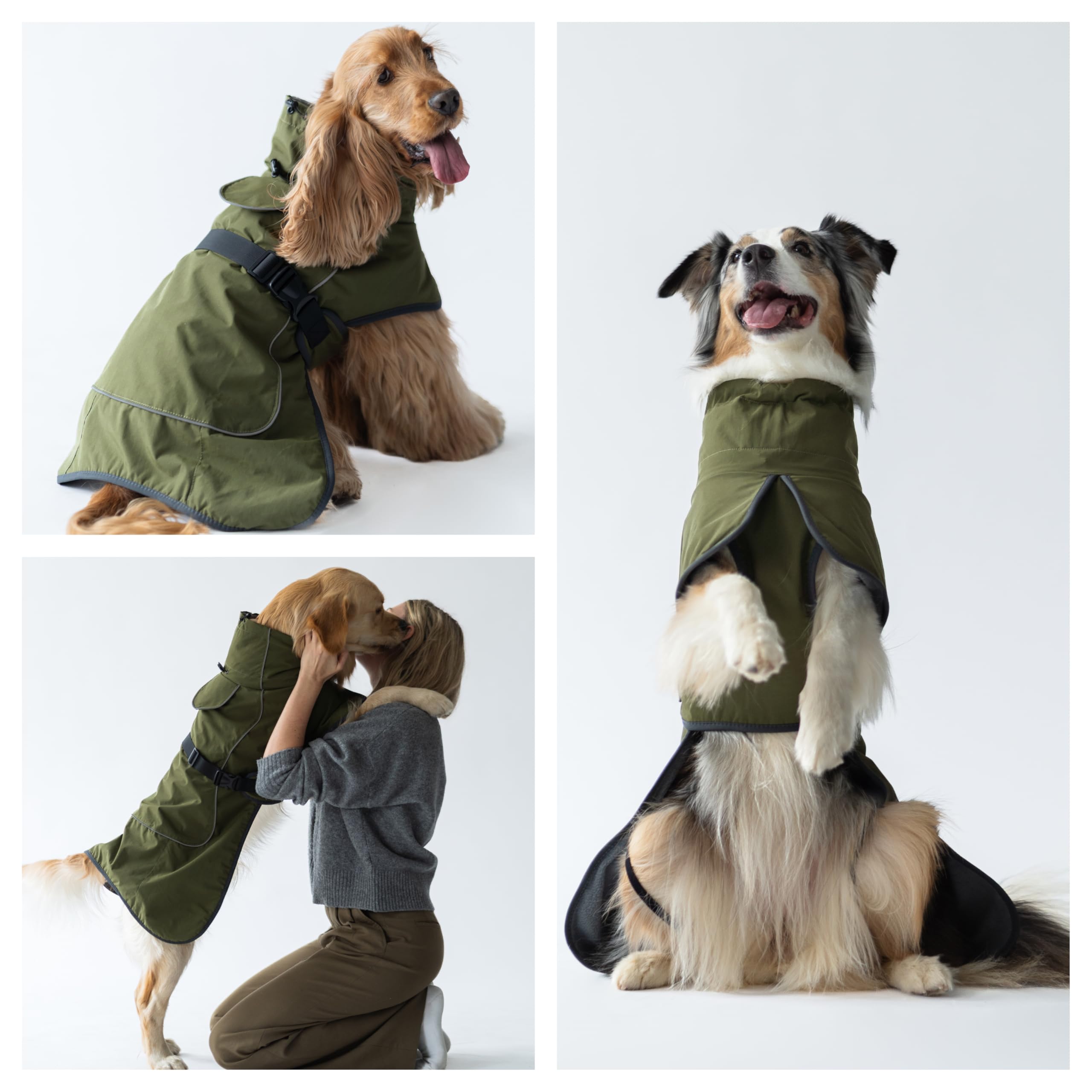 DOGOPAL Cappotto Cane Impermeabile - Giacca Antivento Riflettente con Fodera Calda, Cappottino Traspirante per Freddo Inverno, Adatto a Taglia Piccola, Media e Grande (40)