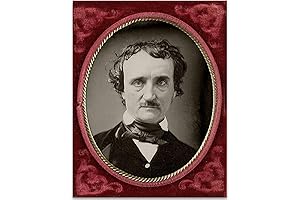 Edgar Allan Poe Poster - An Enigmatic Portrait for Horror Aficionados