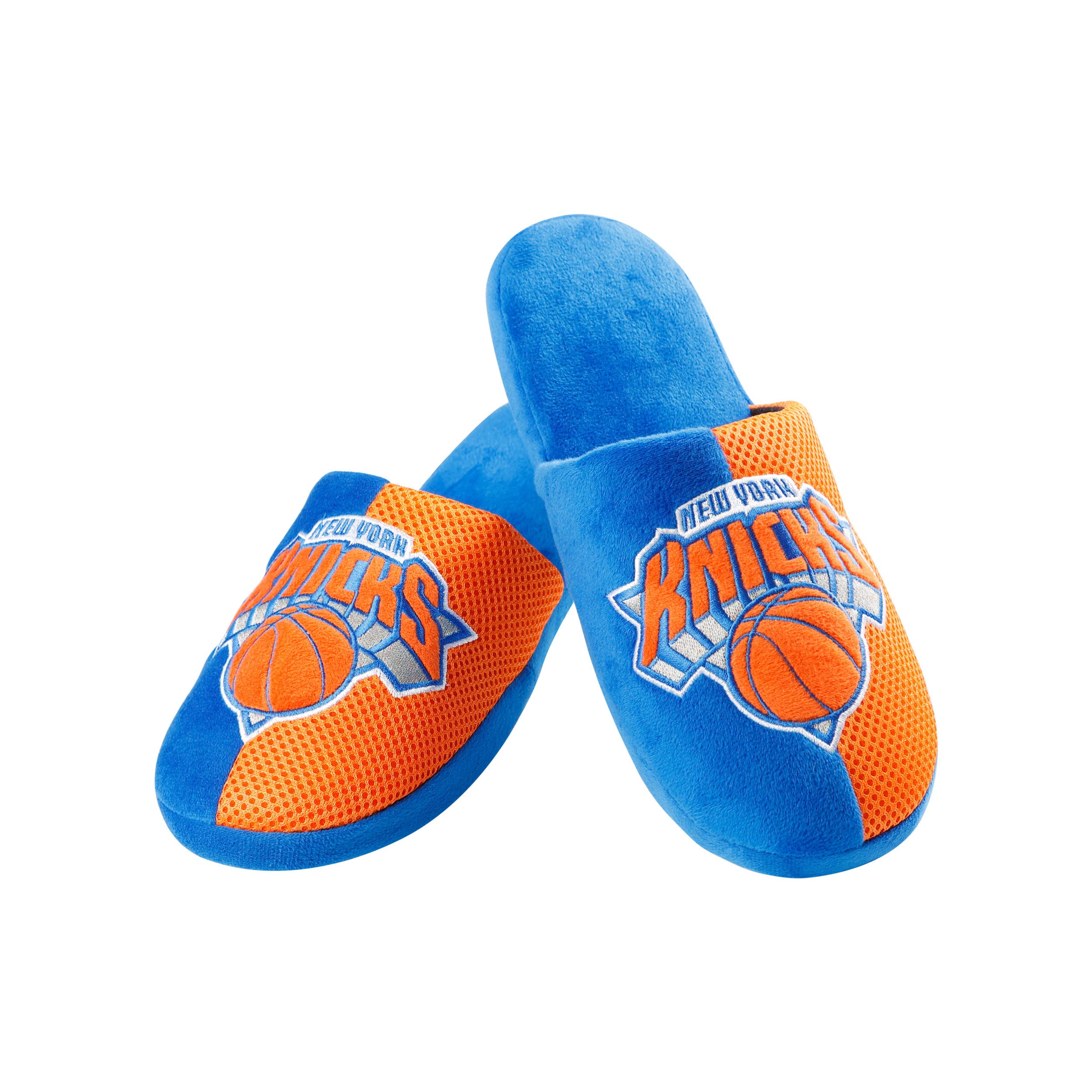 FOCO Men's NBA Logo Staycation Slippers, Team Color, 9-10