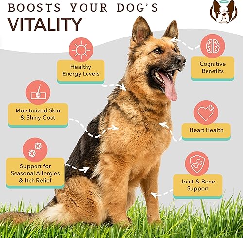 Miniatura 3 de Natural Dog Company Aceite de pescado Ultra Omega 3 para perros, 16 onzas, suplemento para desprendimiento, alergia, alivio de picazón, apoya la