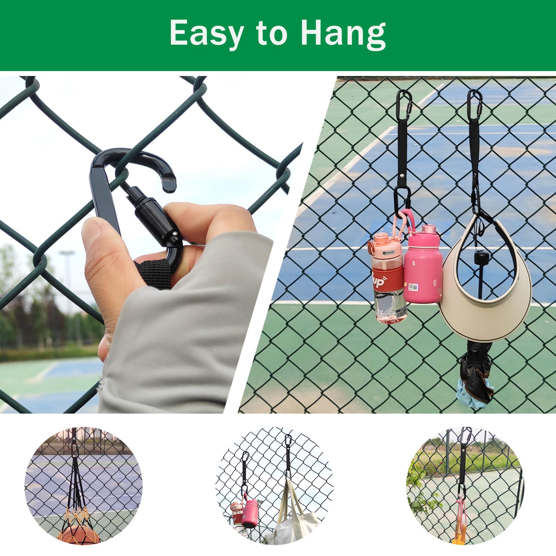 Amazon.com: Fence Hooks for Baseball Bag, Softball, Camping, Multifunctional Carabiner Hanging Backpack, Water Bottle (Black) (2) : Sports & Outdoors Amazon.com: Fence Hooks for Baseball Bag, Softball, Camping, Multifunctional Carabiner Hanging Backpack, Water Bottle (Black) (2) : Sports & Outdoors