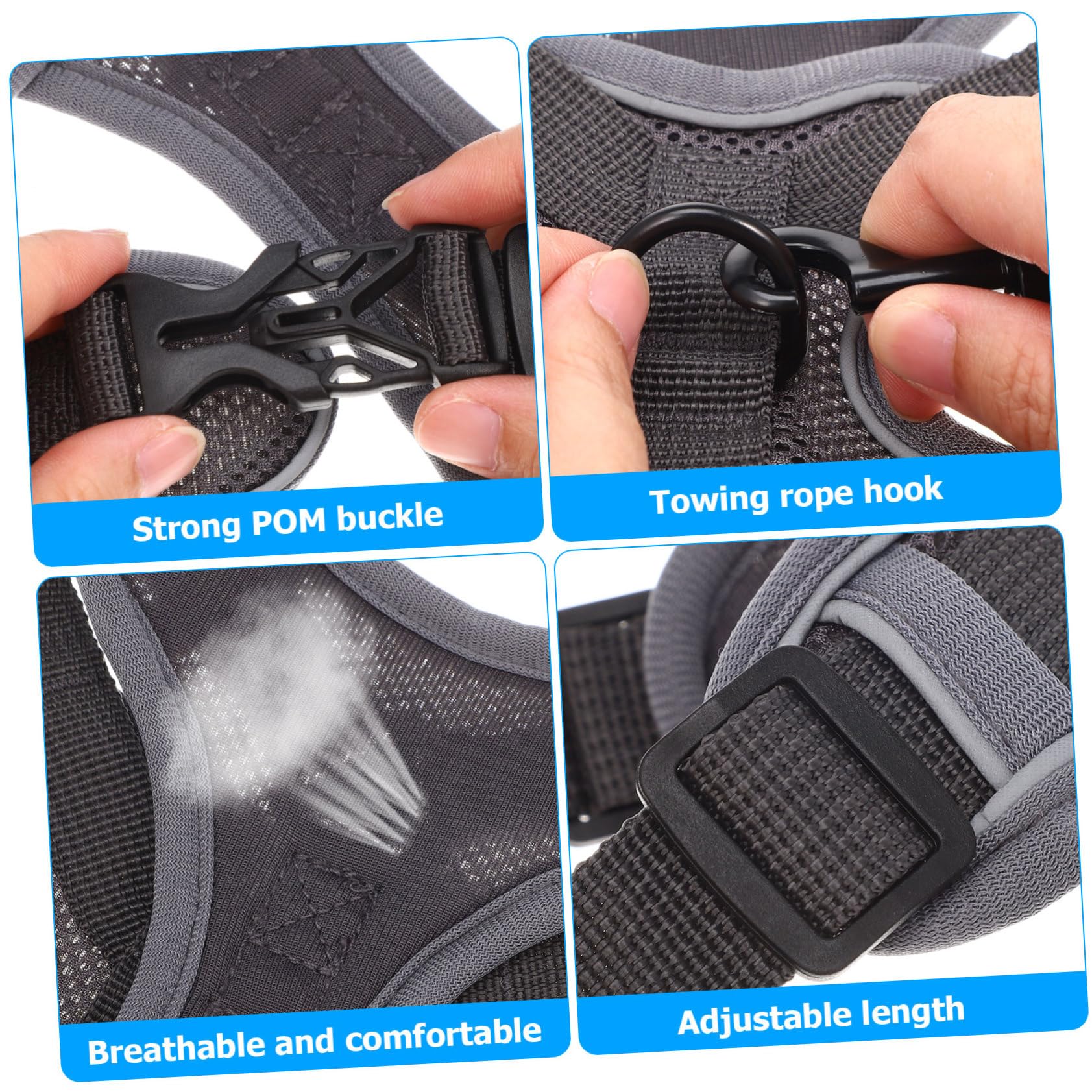 Sosoport 5 Pièces Type De Gilet Laisse De Marche pour Chat Accessoire pour Animaux De Compagnie Chiot Harnais De Marche en Plein Air Harnais De Chien De e pour Chat Laisse