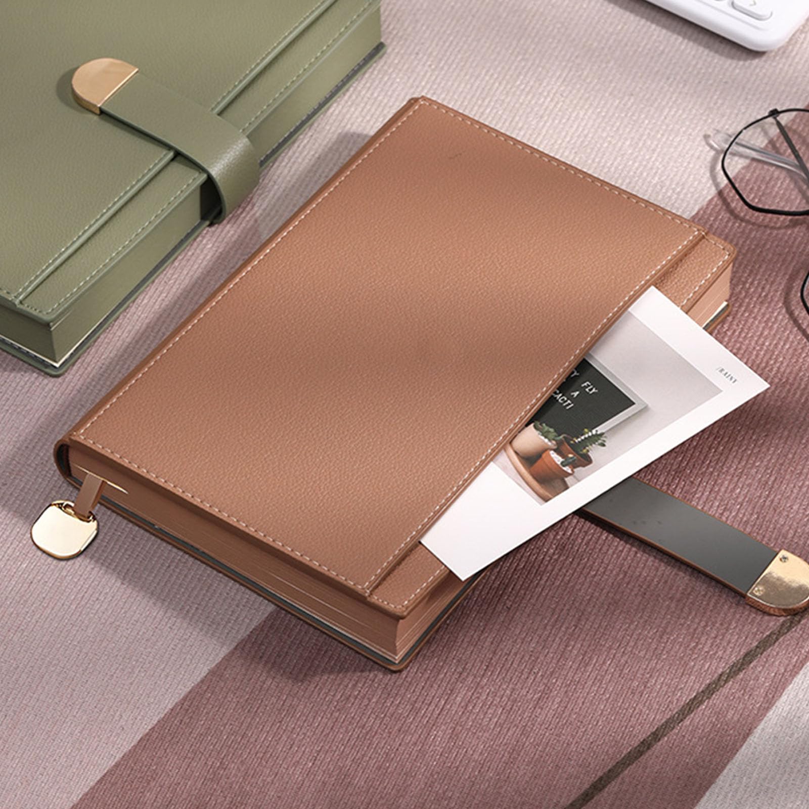 Taccuino professionale in pelle PU, 300 pagine, nastro a righe, segnalibro, chiusura magnetica, copertina rigida, taccuino professionale per riunioni di lavoro