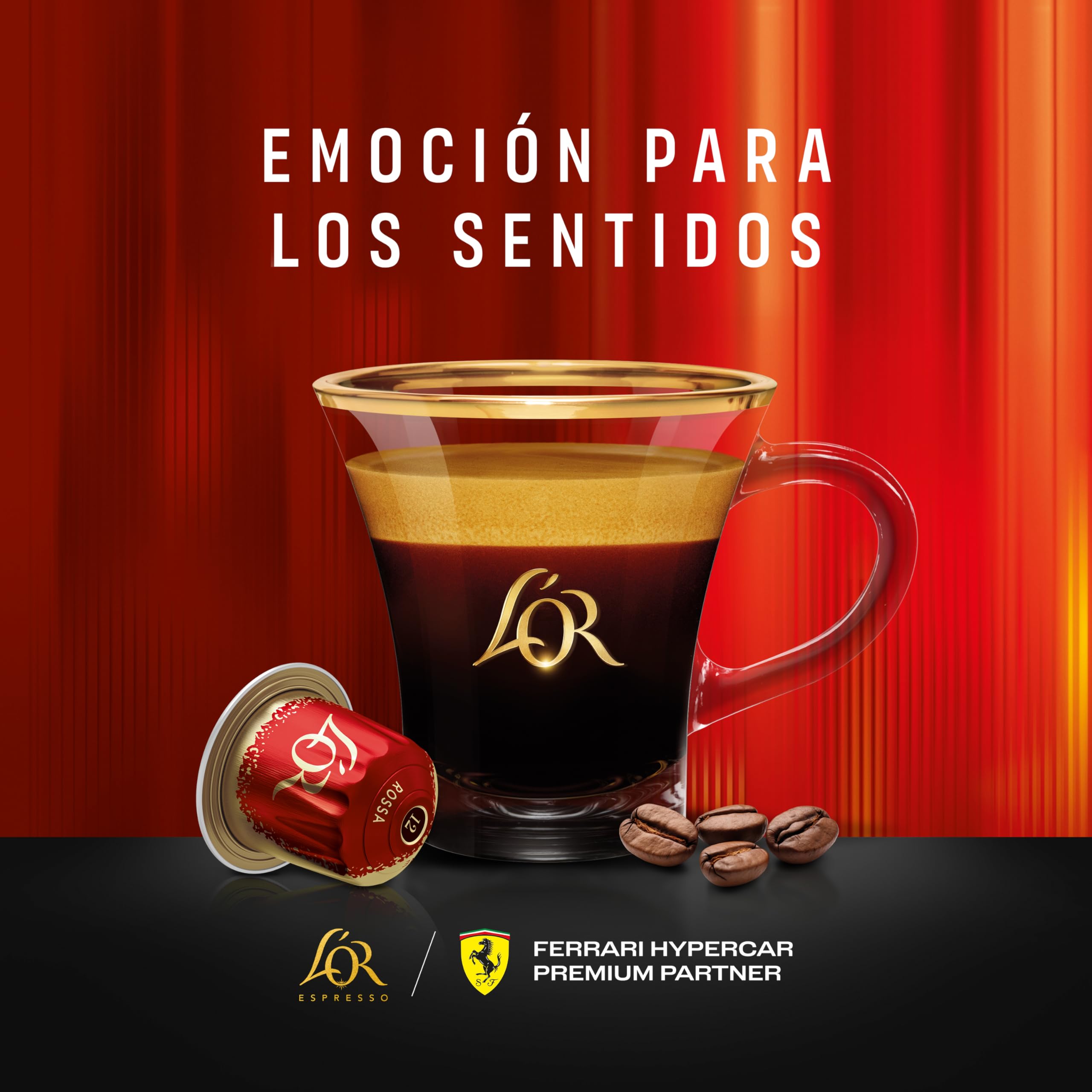 L'OR Filiżanki do kawy Espresso Maranello (100 kapsułek do kawy Espresso