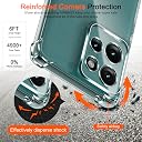 Lustree Back Cover Transparent Case Compatible with Motorola Edge 50 | Clear + TPU Case with 4 Corner Air Cushion Protection & Camera Protection | Slim& Stylus Cover gallery image