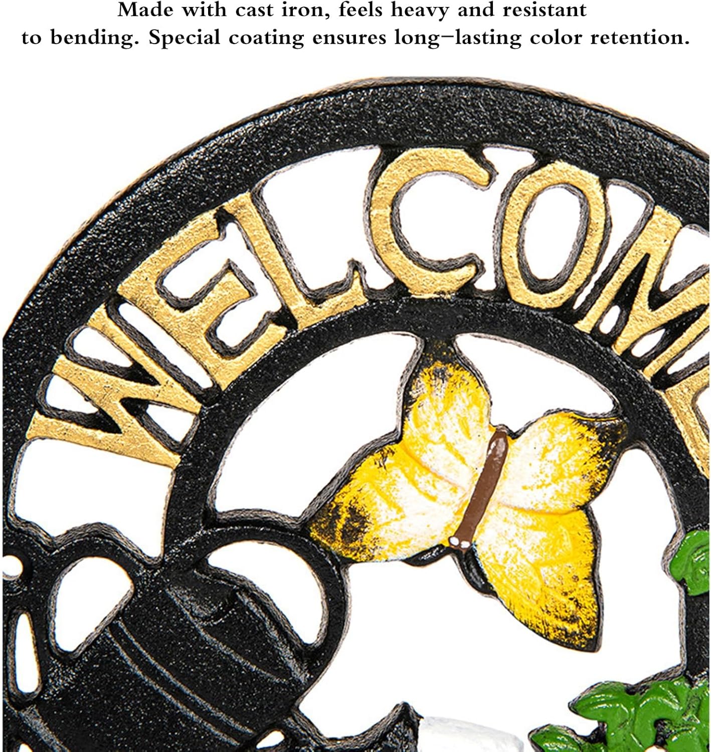 plant-racks Wrought Iron Flower Pot Holder Stand – Wall-Mounted Plant Shelf For Balcony, Garden, Patio, Living Room – Indoor/Outdoor Plants Rack