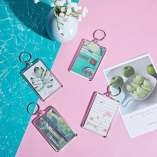 Miniatura 4 de Inbagi Picture Frame Keychain Acrylic Photo Keychain Clear Rectangle Acrylic Keychain Blanks 2 x 3inch