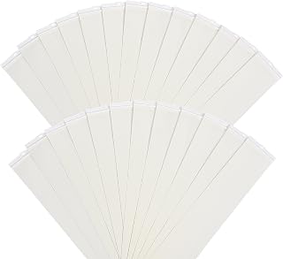 LazBlinds Vertical Blinds Replacement Slats - Light Filtering Fabric Slats for Sliding Doors & Windows, Easy-Cut Polyester, White Texture (82.5" x 3.5", 25 Pcs)