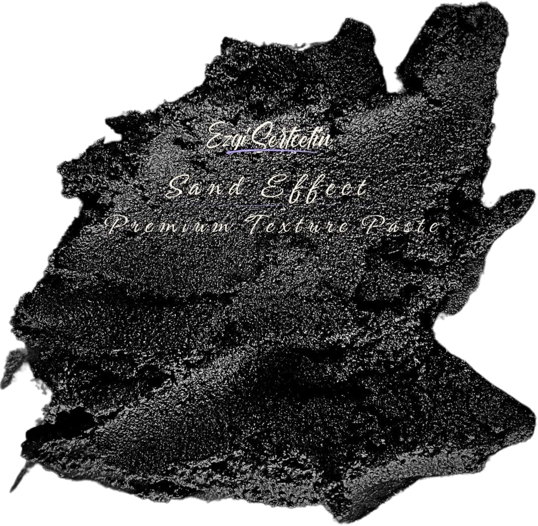 Premium Sand Effect Texture Paste | 6oz by Volume | Metallic Carbon Black | Paint