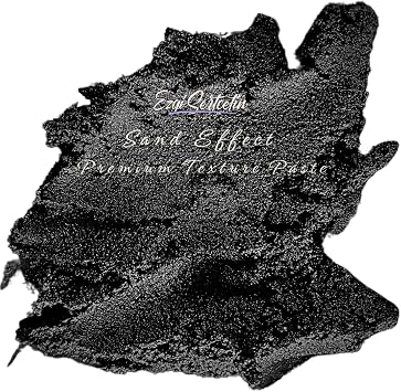 Premium Sand Effect Texture Paste | 6oz by Volume | Metallic Carbon Black | Paint