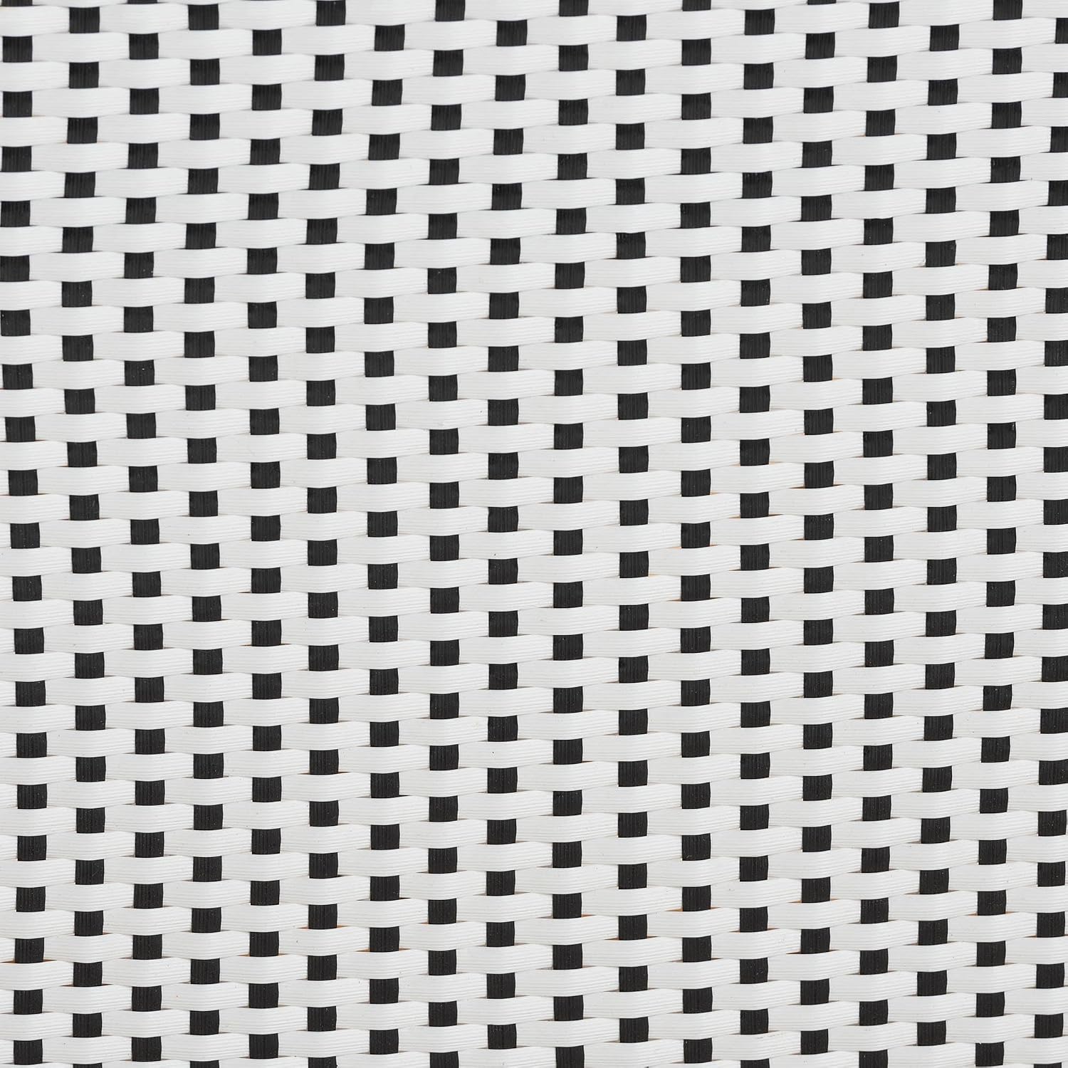 bali & pari Genica Classic French Black and White Weaving and Natural Rattan Indoor and Outdoor Bistro Chair