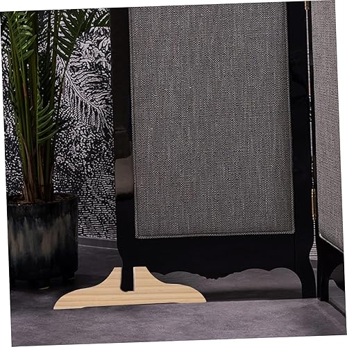 Miniatura 8 de Operitacx Soporte de pantalla de privacidad para pies de pantalla de privacidad, soporte de pantalla plegable de madera, 4 uds