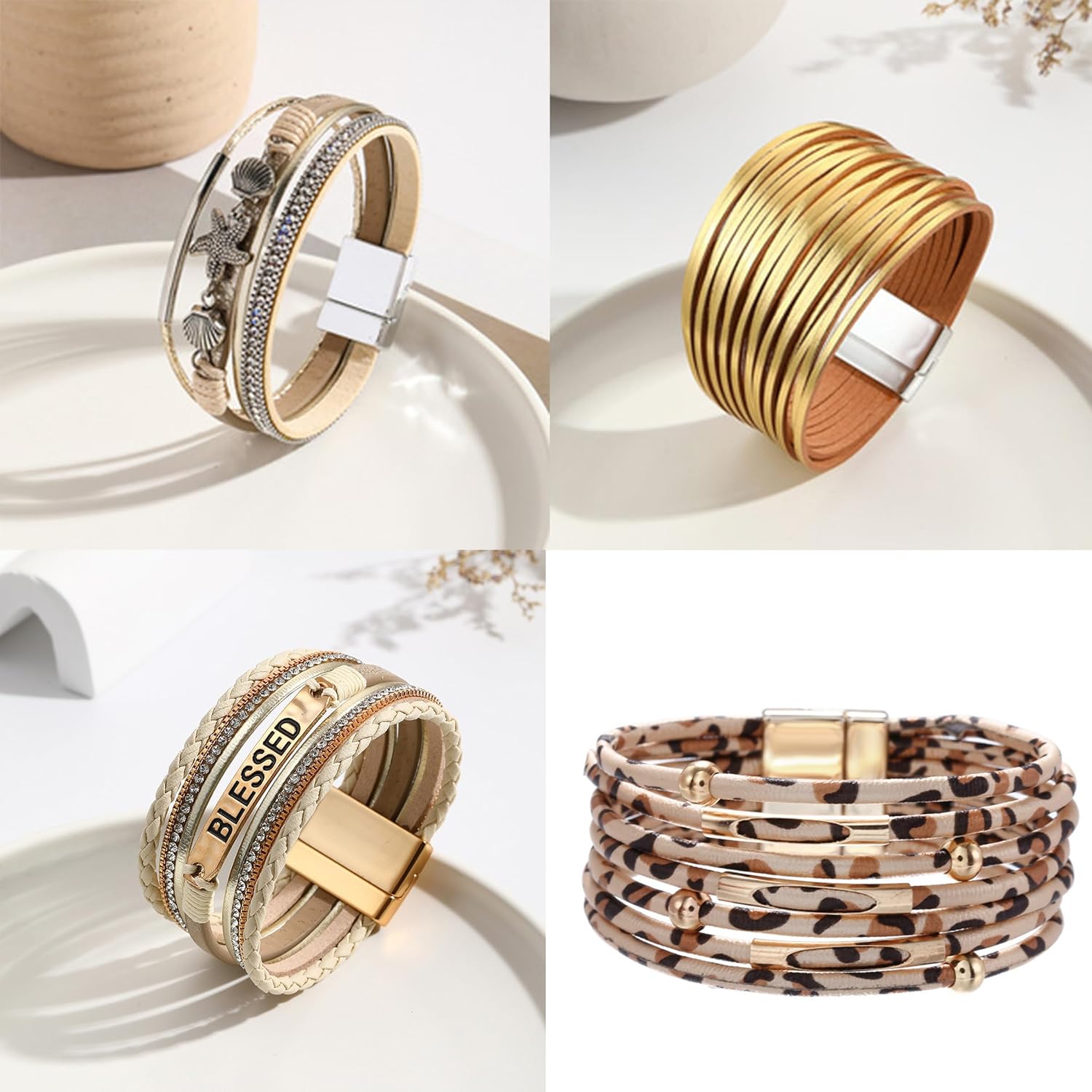 KONMAY 10 Sets 15.x3.0mm 5 Colors Mixed Glue-in Style Flat Jewelry Magnetic Clasps - Image 7