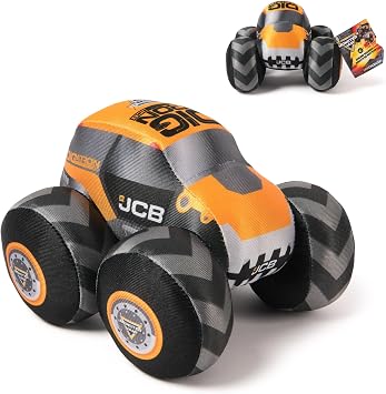 Monster Jam Official 7-inch Plush Truck with Engine Sounds JCB DIGatron