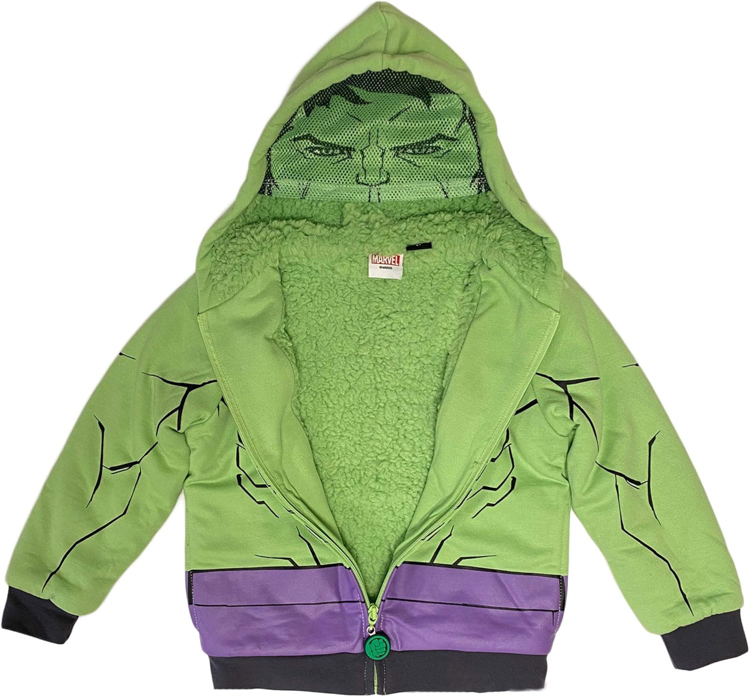 Marvel The Incredible Hulk Boys Sherpa Fleece Hoodie