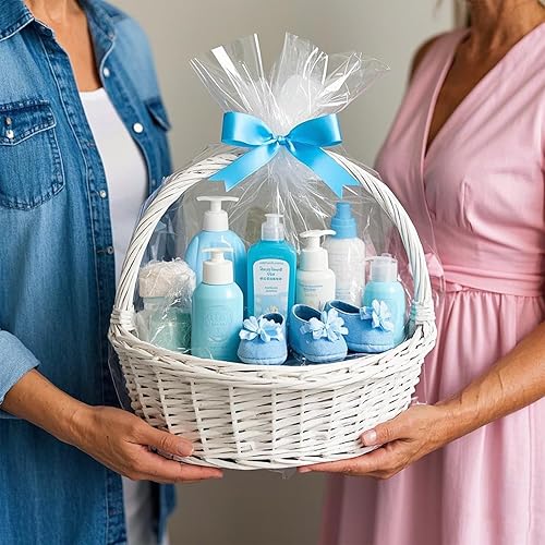 Miniatura 9 de Morepack Bolsas retráctiles para cestas de regalo, 24 x 30 pulgadas, bolsas retráctiles de PVC transparente para regalo, paquete de 5