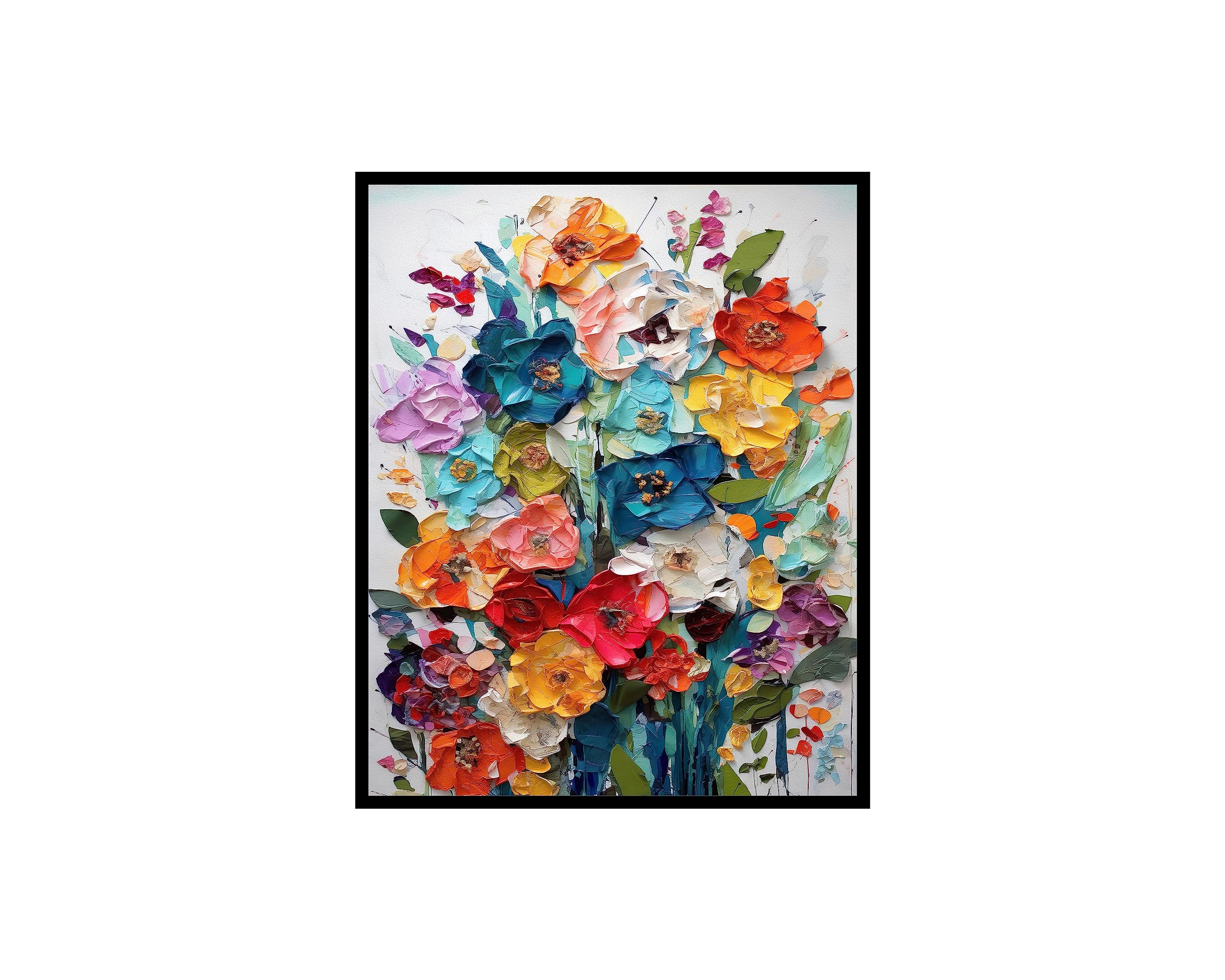 Poster Master Flower Poster - Wildflower Print - Watercolor Art - Botanical Art - Gift for Men, Women & Florist - Floral Wall Decor for Living Room, Bedroom or Flower Shop - 8x10 UNFRAMED Wall Art