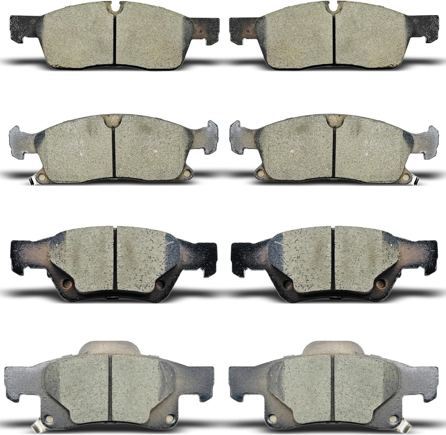 8pcs Brake Pads Set Compatible with 2011-2023 Dodge Durango, 2011-2021 Jeep Grand Cherokee
