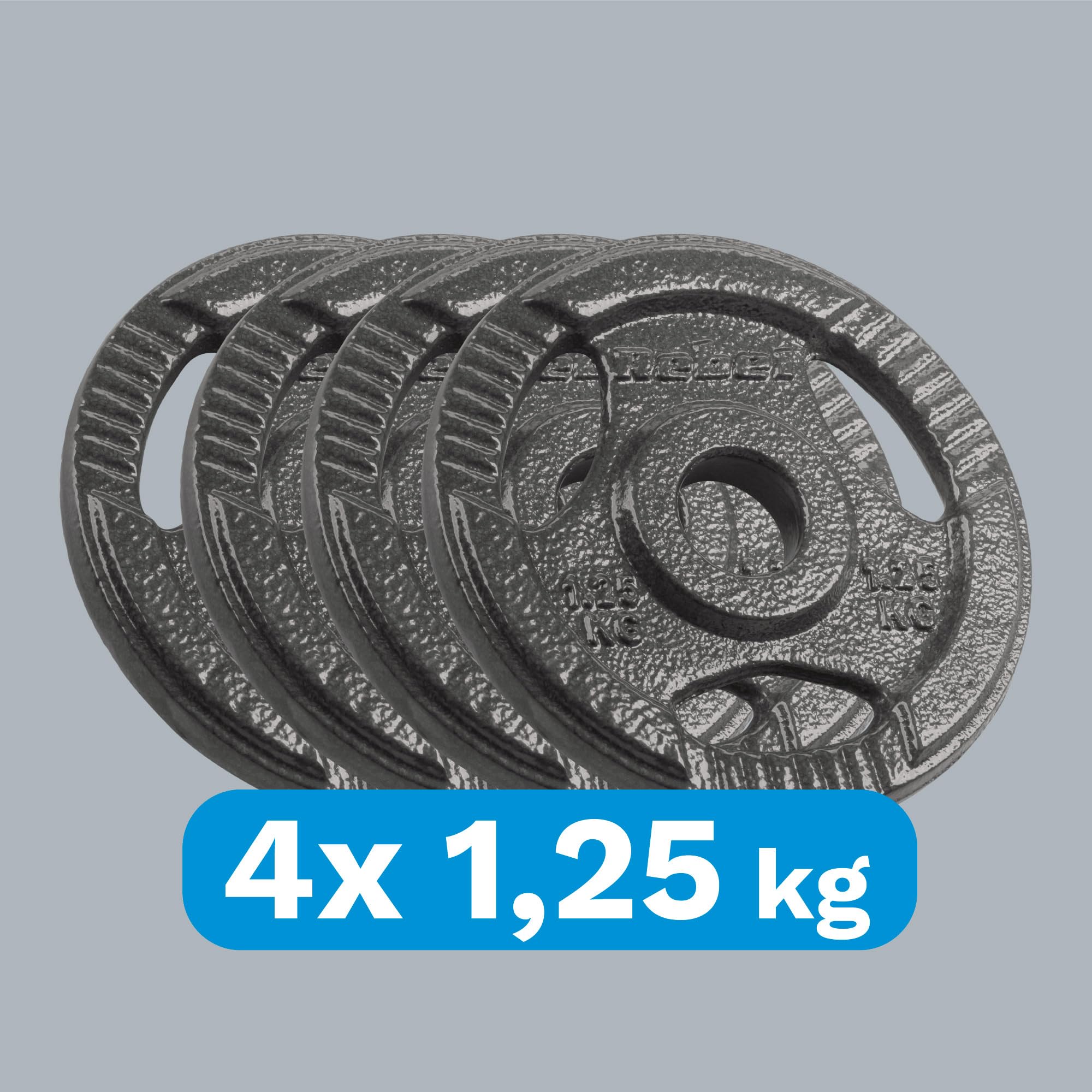 Rebel Zestaw Obciążeń Żeliwnych 4x1.25kg Otwór 31mm Talerz z Uchwytami RBA-2132