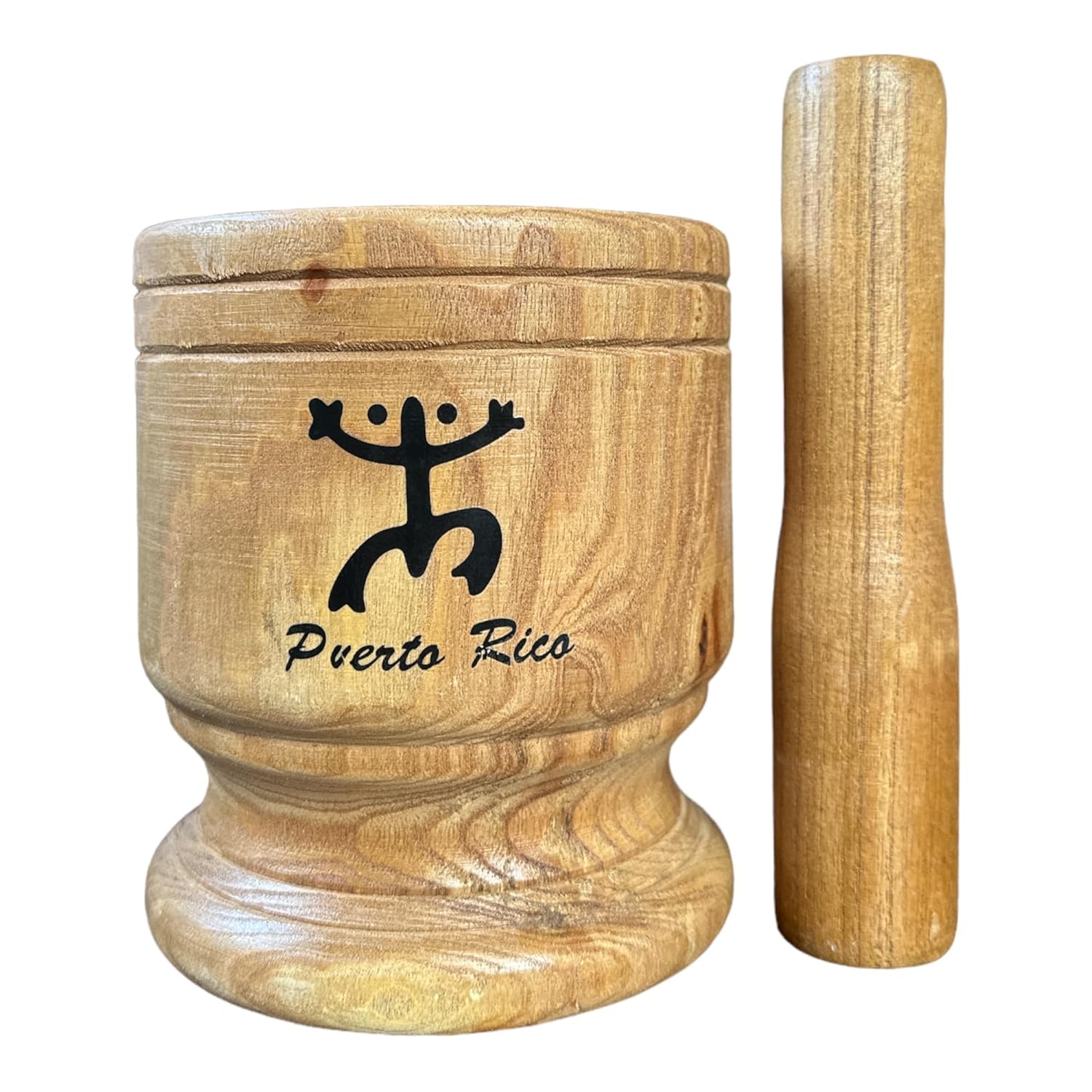 Wooden Mortar Puerto Rico Coqui Taino
