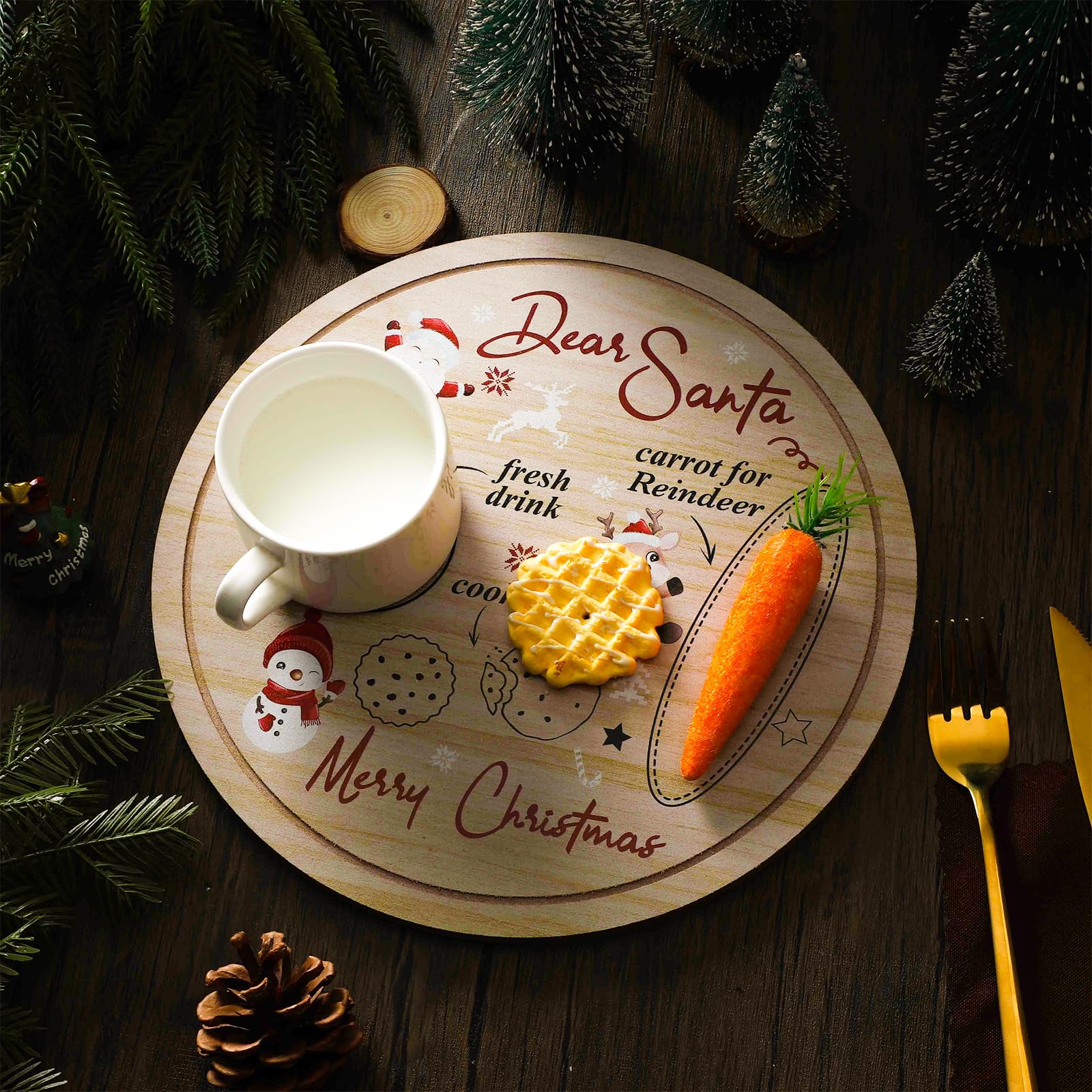 Amazon.com | Santa Cookie Plate Dear Santa Christmas Cookies Plate 