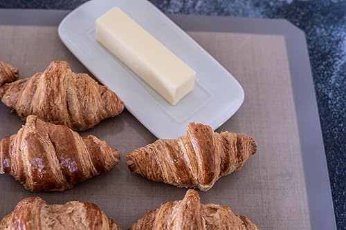 Miniatura 4 de Alfombrillas para hornear de tamaño completo, multiusos, paquete de 2, aptas para horno, 17 x 25 pulgadas, antiadherentes, forro de silicona para