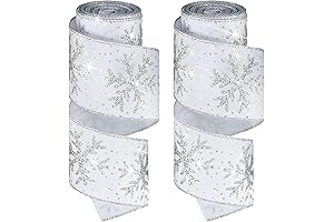 Sparkling Winter Wonderland: White and Silver Ribbon for Yuletide Enchantment