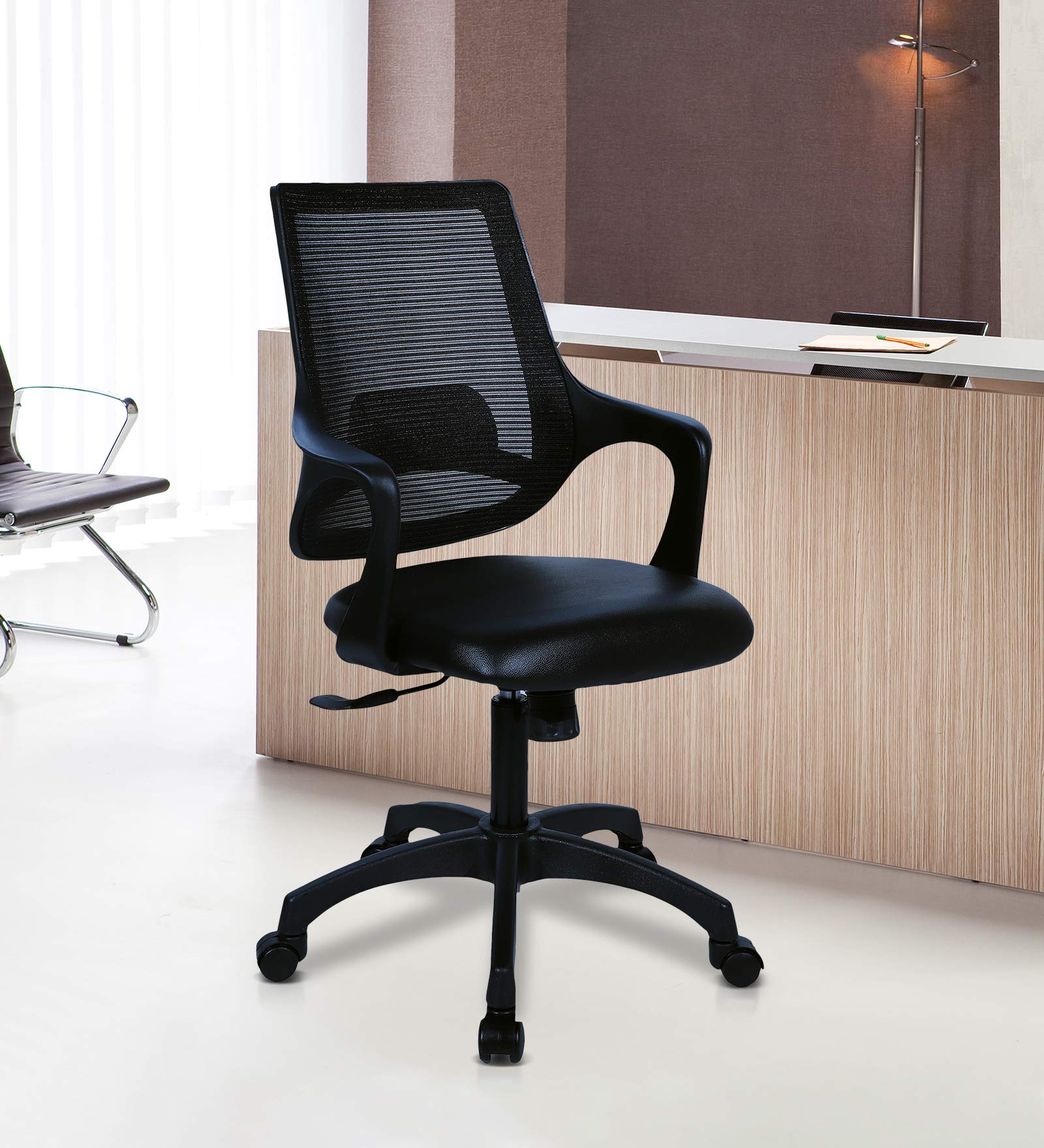 Timber Cheese Ergonomic Sango meshchair Best for Work for Home Chairs with Color Options and 1 Year Warranty (Sango, Black)