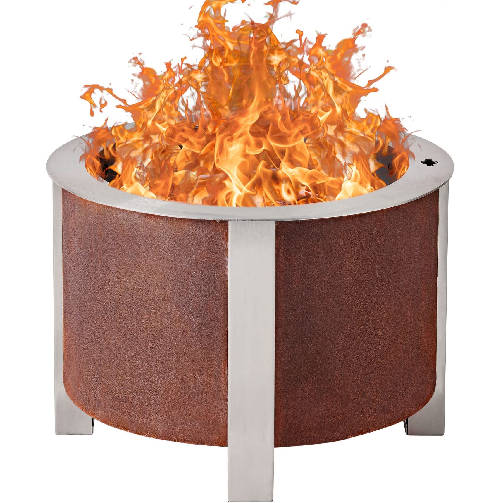 Breeo X Series Smokeless Fire Pit (19 Inch) USA Made, Portable, Steel