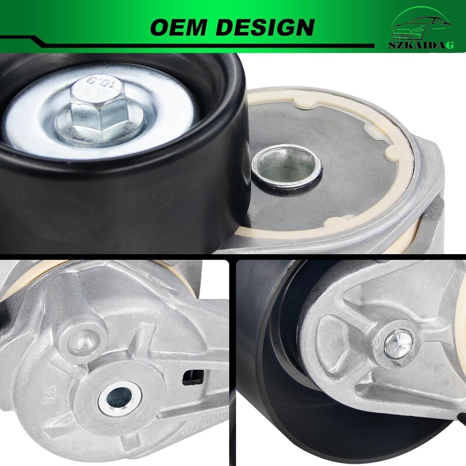 Belt Tensioner Assembly with Pulley for:-Toyota Sequoia 2008-2009 Land Cruiser 2008-2020 Tundra 2007-2021 for:-Lexus Gx460 2010-2020 Lx570 2008-2020 4.6L 5.7L OE#16620-0S010 16620-0S011 39185