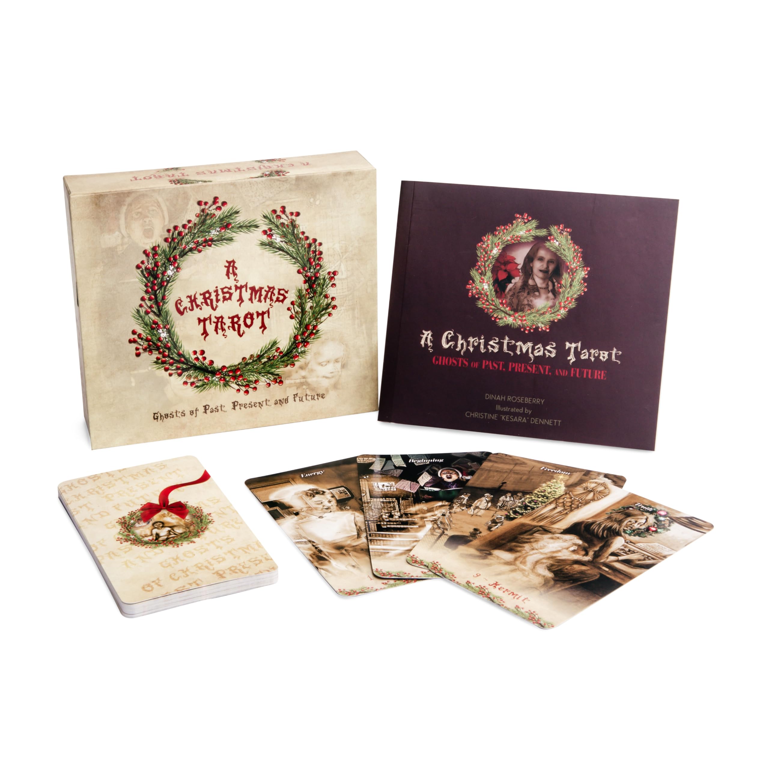 A Christmas Tarot: Ghosts of Past, Present, and Future: Ghosts of Past, Present, and Future (Tarot Kit Box Set with 22 Cards and Guide Book)